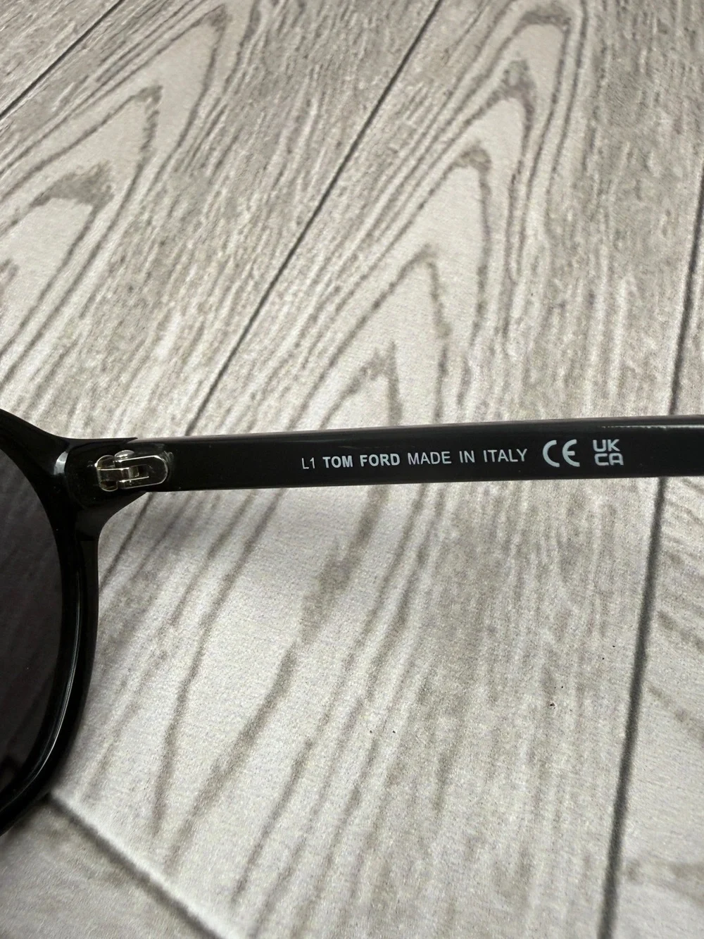 Tom Ford Black Slim Rectangular Men’s Sunglasses